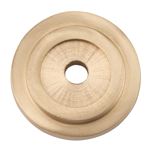 Tradco Domed Cupboard Knob Backplate 25mm Unlacquered Satin Brass 21394