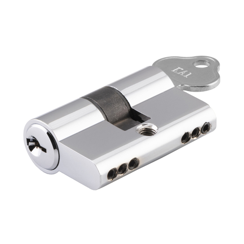 Tradco Iver Euro Cylinder Double 3 Pin 45mm Polished Chrome 21642