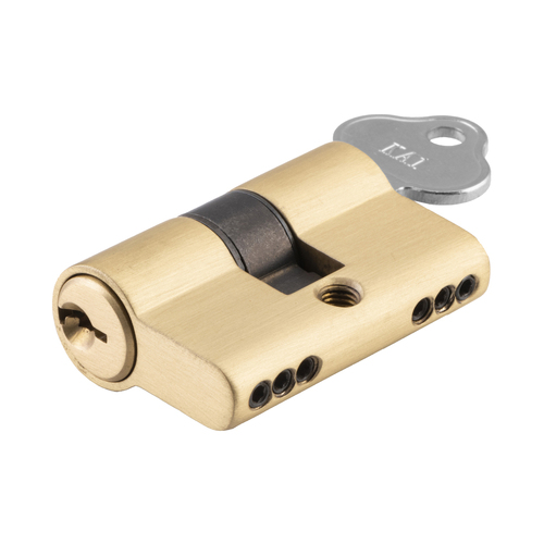 Tradco Iver Euro Cylinder Double 3 Pin 45mm Brushed Brass 21644