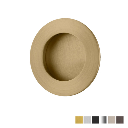 Iver Sliding Door Round Flush Pull - Available in Various Finishes