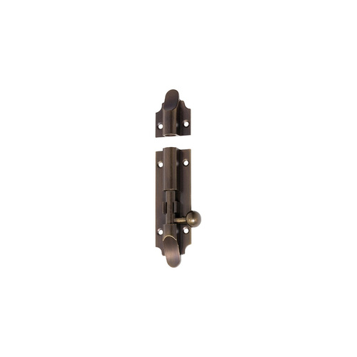 Tradco 2331 Victorian Barrel Bolt Antique Brass 100x32mm