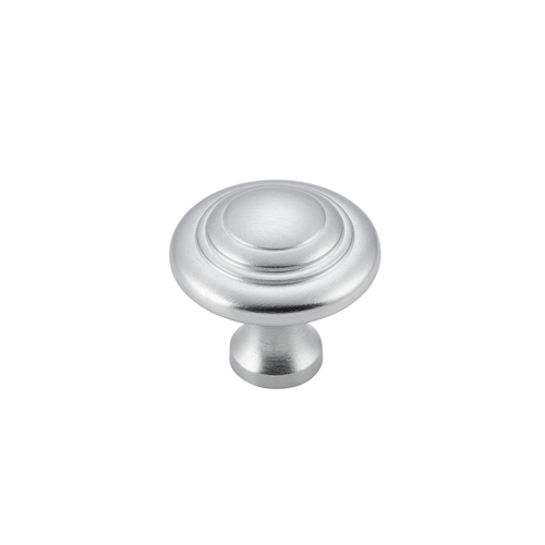 Tradco Domed Cupboard Cabinet Knob 25mm Solid Brass Satin Chrome 3056