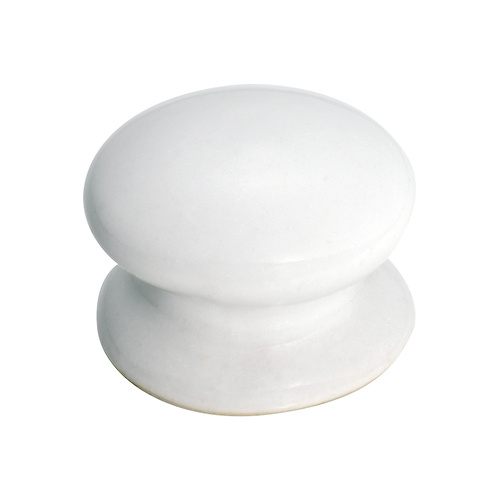 Tradco 3730WH Porcelain Dresser Knob White 32mm