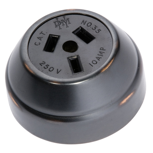 Tradco 5477AC Federation Socket Antique Copper Black 