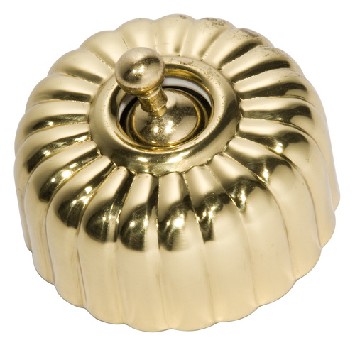 Tradco 5481PB Fluted Switch Polished Brass 