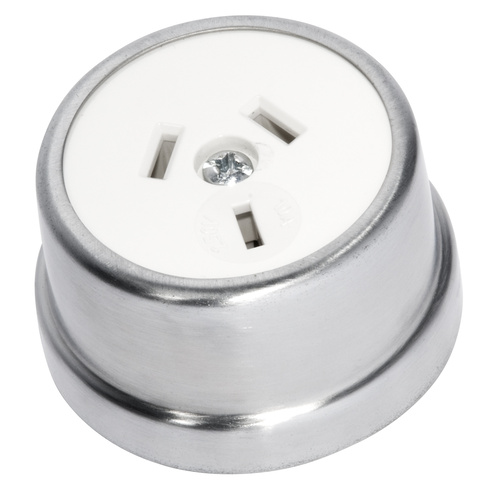 Restocking Soon: ETA Mid December - Tradco 5525SC Traditional Socket Satin Chrome White 