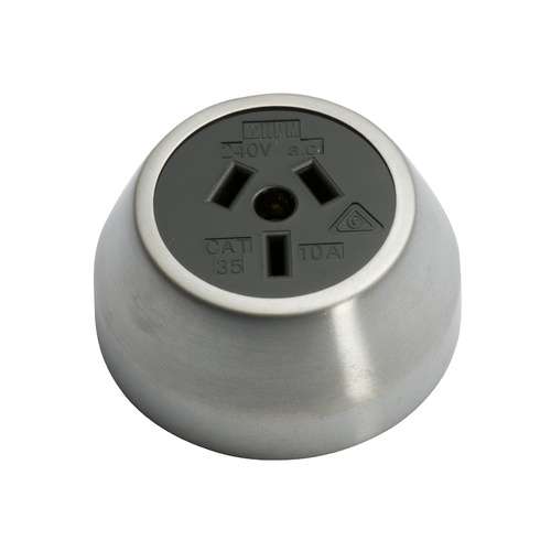 Tradco 5534SC Federation Socket Satin Chrome Black 