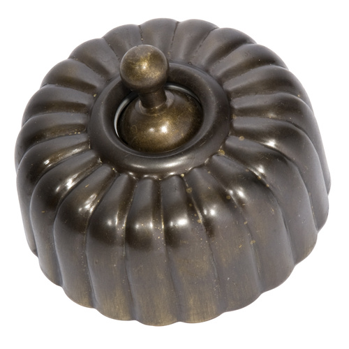 Tradco 5570AB Fluted Switch Antique Brass 