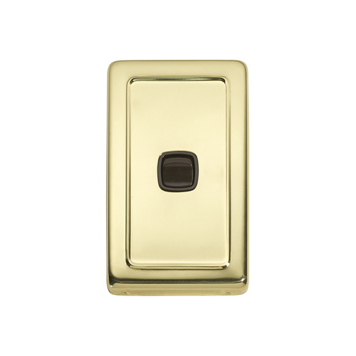 Tradco 5802PB Switch Rocker 1 Gang Polished Brass BR 72x115mm