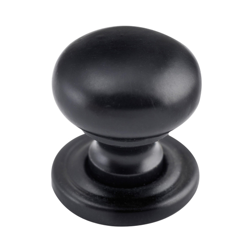 Tradco Classic Cupboard Knob 19mm Matt Black 9562