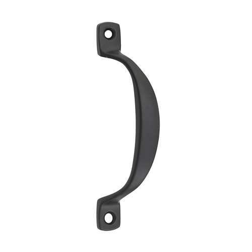 Tradco Offset Pull Handle 100mm Matt Black 9654