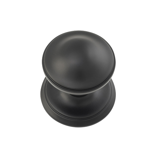 Tradco Classic Round Centre Door Knob Matte Black 9679