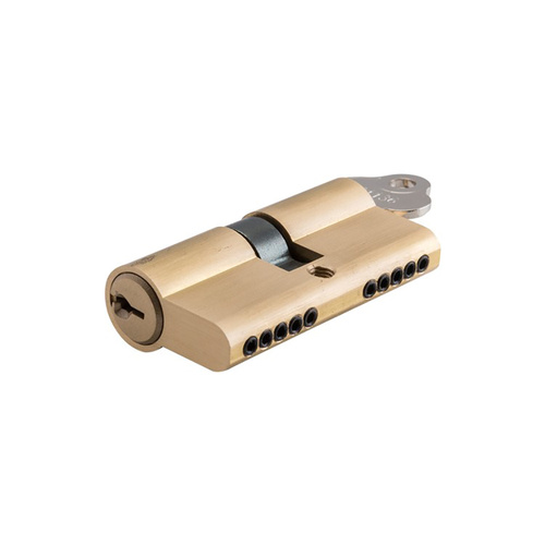 *WHILE SUPPLY LAST* Tradco Dual Function 5 Pin Key/Key Euro Cylinder Satin Brass 80mm 8576