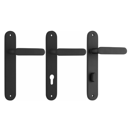 Iver Bronte Door Lever Handle on Oval Backplate Matt Black