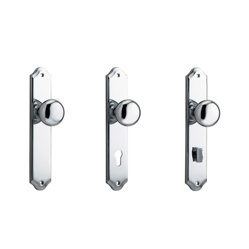 Iver Cambridge Door Knob on Shouldered Backplate Chrome Plated