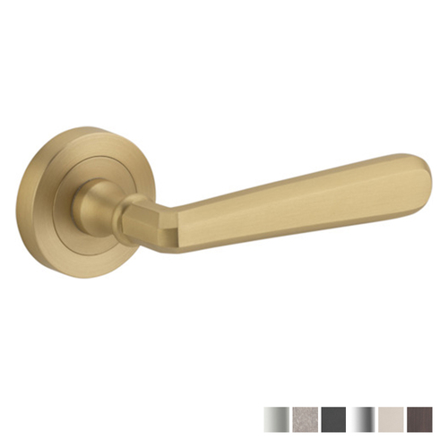 Iver Copenhagen Door Lever Handle on Round Rose