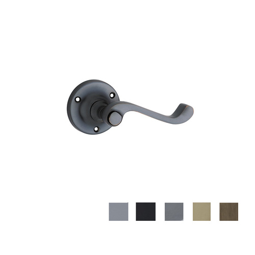 Tradco Milton Lever Door Handle on Round Rose