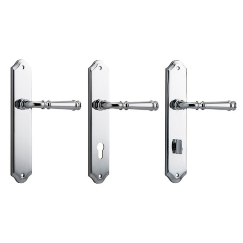 Iver Verona Door Lever Handle on Shouldered Backplate Chrome Plated