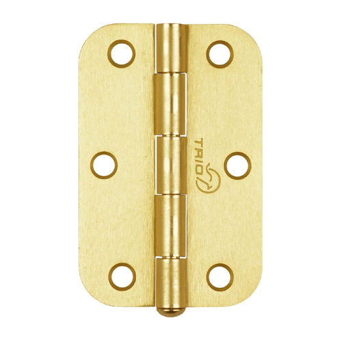 Trio Radius Butt Hinge Loose Pin 89x60x1.6mm Matt Gold PBTRB8916LPMG