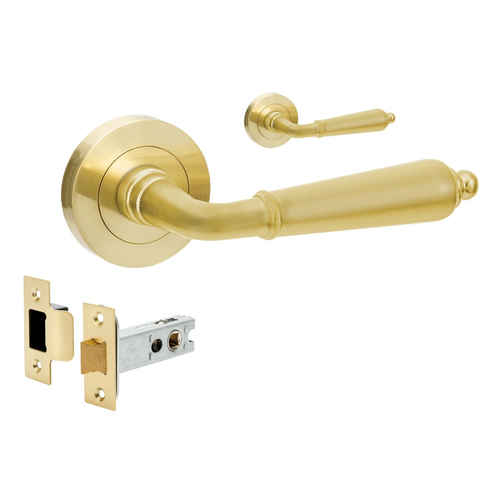 Zanda Oxford Door Handle Passage Set Satin Brass 10071.SB