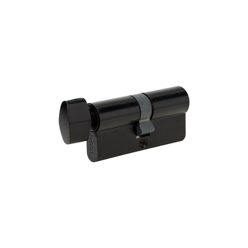 Zanda Euro Single Cylinder 5 Pin (Key/Turn) Keyed Alike 70mm Matt Black 1148.KA.BLK