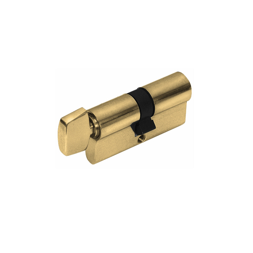 Zanda Euro Single Cylinder 5 Pin (Key/Turn) Keyed Alike 90mm Satin Brass 1225.KA.SB