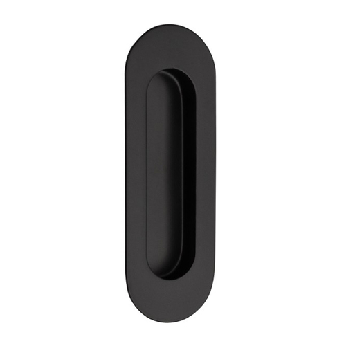 Restocking Soon: ETA End October - Zanda Oval Flush Pull Concealed Fix 120mm Matt Black 5241.BLK