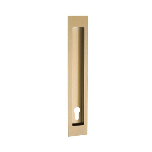 *WHILE SUPPLY LAST* Zanda Verve Flush Pull with Euro Keyhole 300x37mm Satin Brass 5306.E.SB