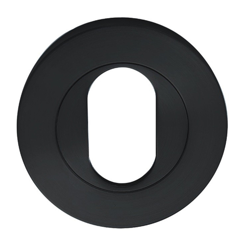 Zanda Astron Round Oval Escutcheon Matt Black 7020.O.BLK