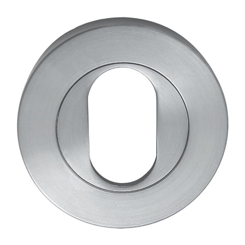 Zanda Astron Round Oval Escutcheon Satin Chrome 7020.O.SC