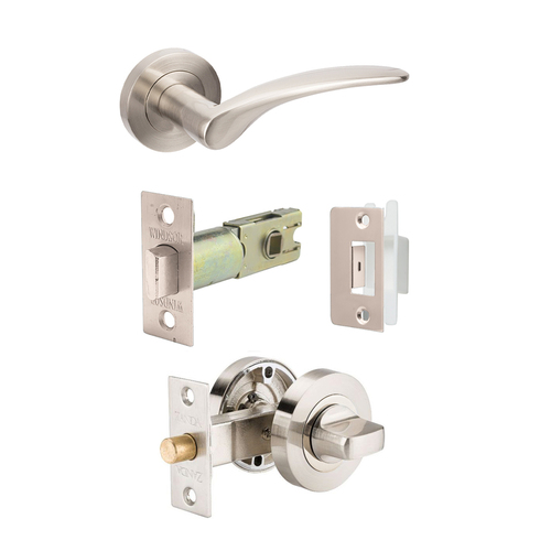 Zanda Apollo Door Handle Privacy Set Brushed Nickel 7034BN