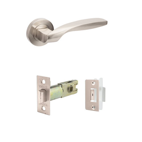 Zanda Titan Door Handle Passage Set Brushed Nickel 7114BN | Keeler Hardware