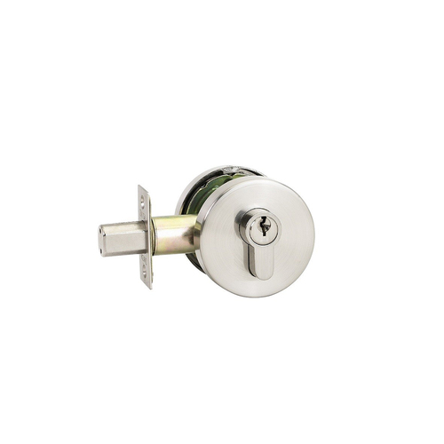 Zanda Jura Elite Round Slimline Double Cylinder Deadbolt Brushed Nickel 9061.BN