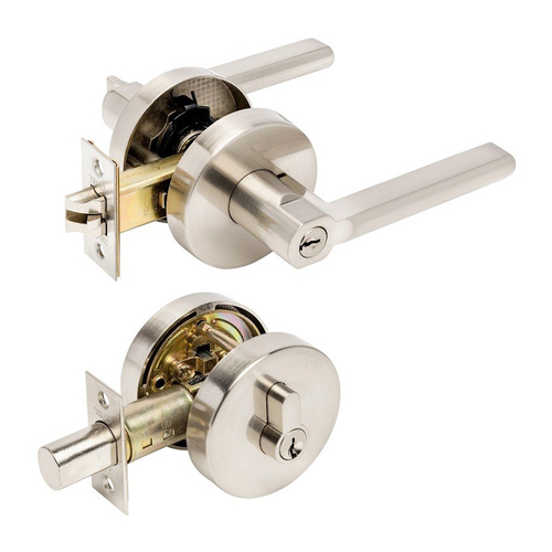 Restocking Soon: ETA End October - Zanda Alto Lever Combination Set Brushed Nickel 9135.BN